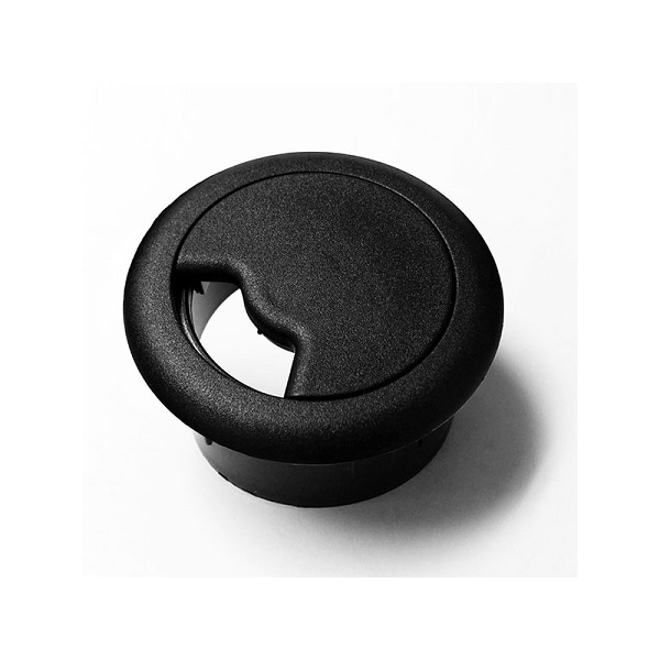 Electriduct Round Plastic 2" Desk Grommet Battleship Gray GRDG200